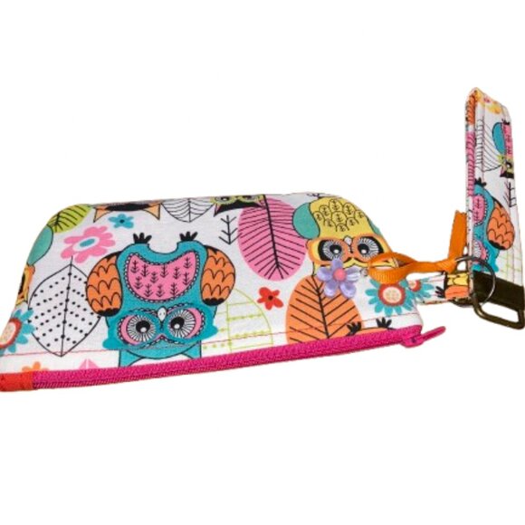 4 Piece Set Small Everything Pouch, Key fob, Coin Purse & Card holder Owl Red - Picture 4 of 7
